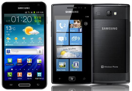Samsung Galaxy SII LTE and Omnia W