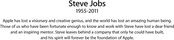 Steve Jobs has died