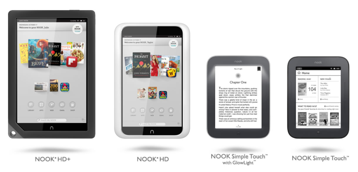 Nook tablets and e-readers