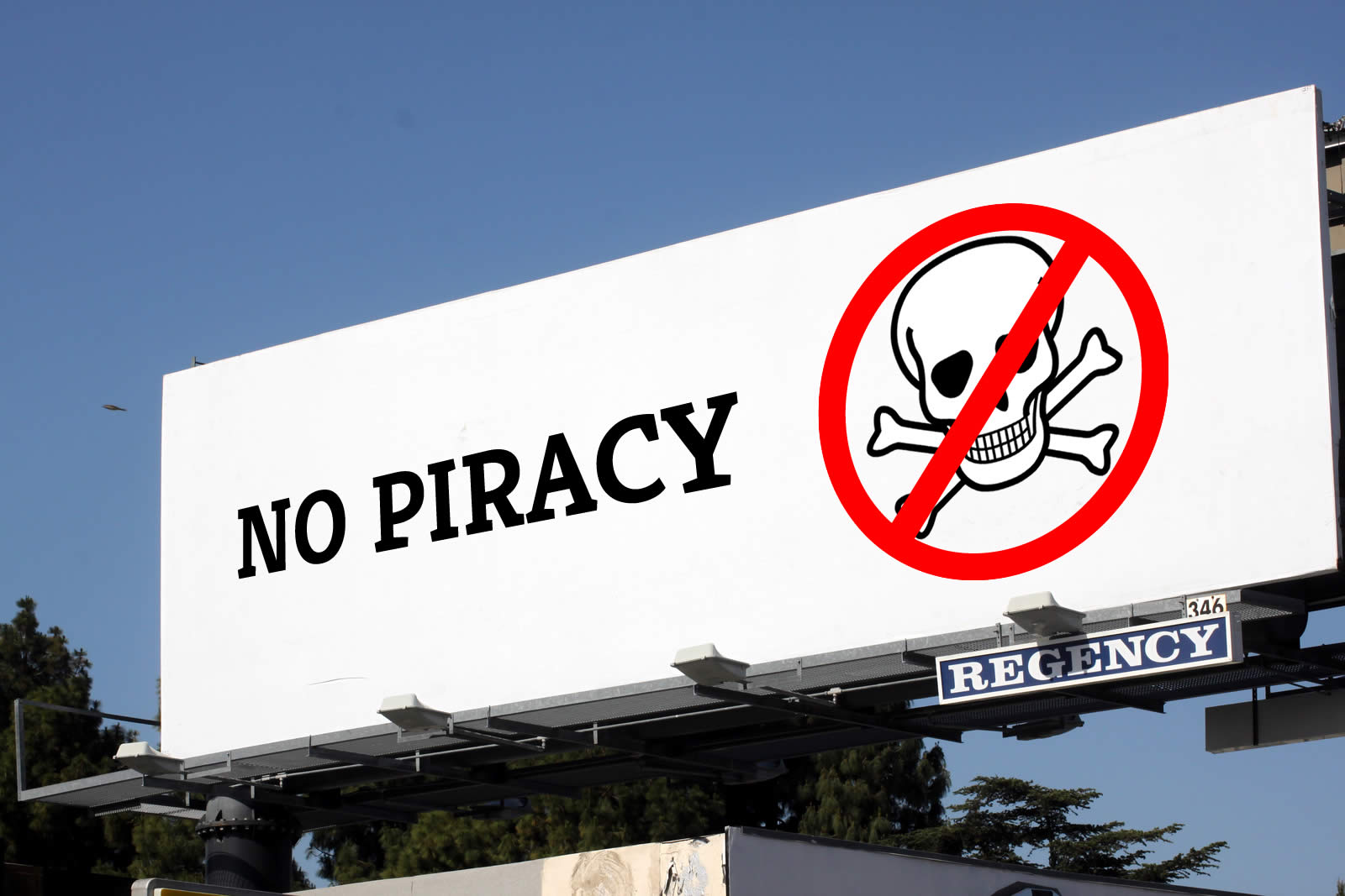 No Piracy billboard ad