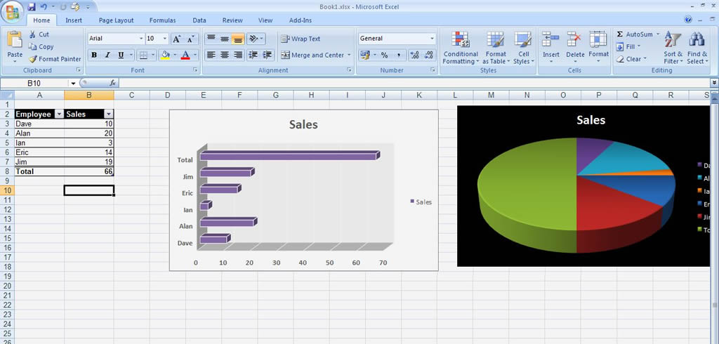 Microsoft Excel spreadsheets