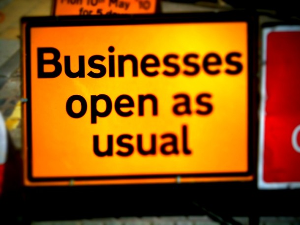 Business open sign