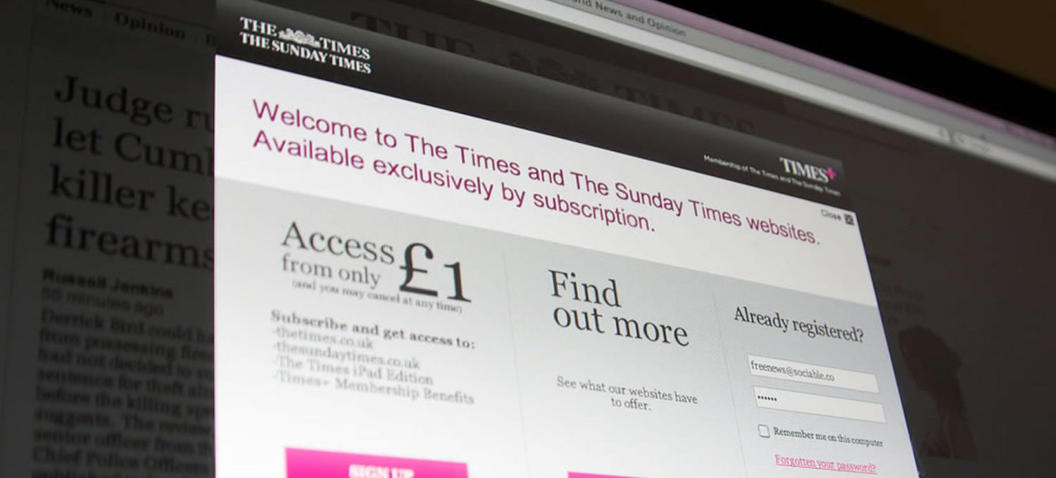 The Times paywall