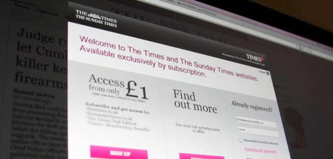 The Times paywall