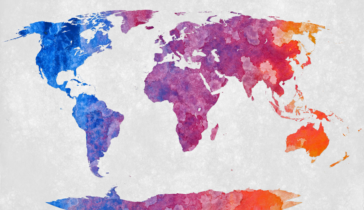 Map coloured