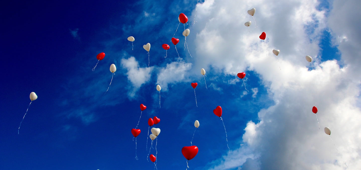 Heart-shaped balloons