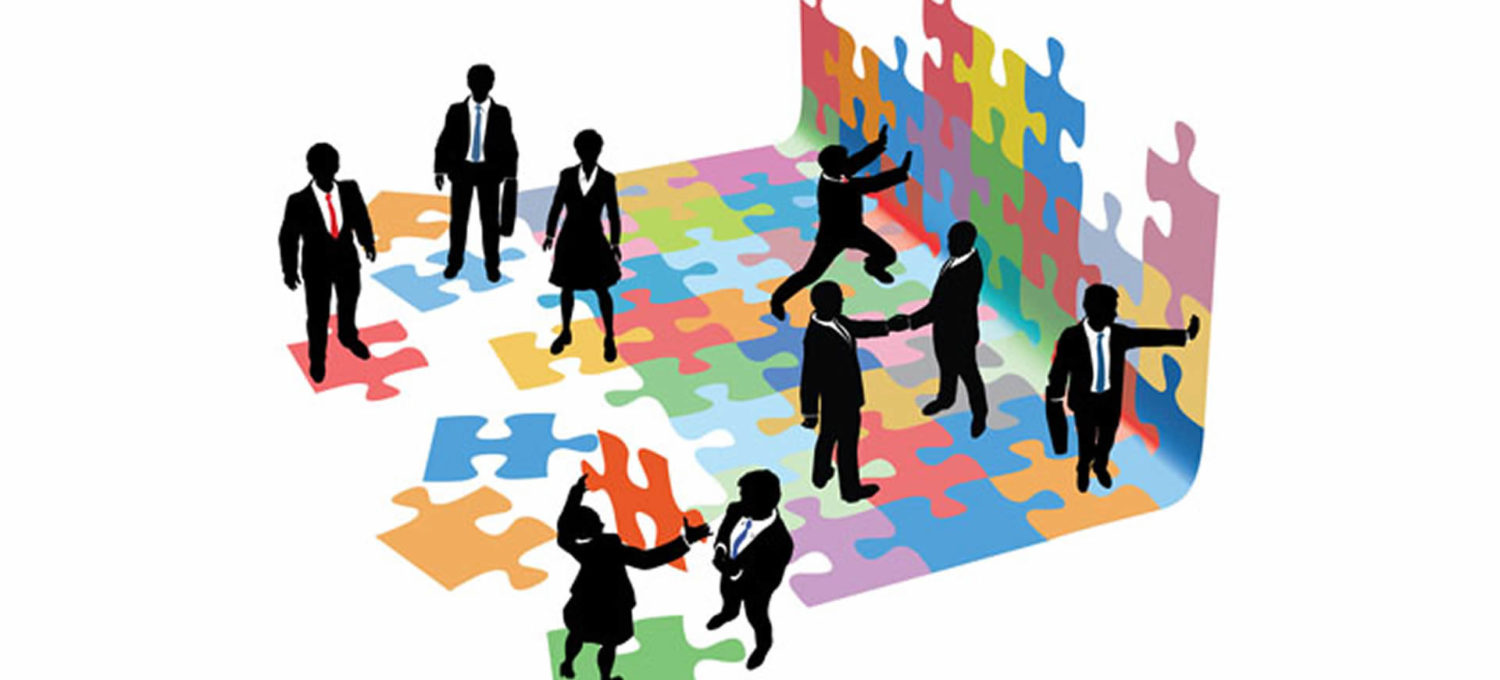 Business people collaborate